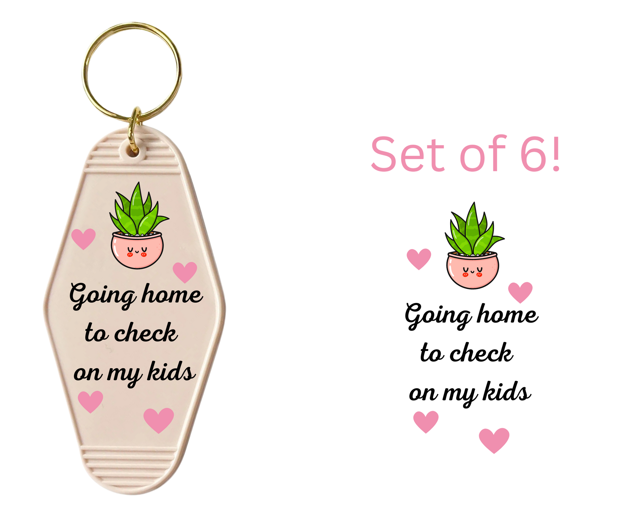 Plants UV-DTF Motel Keychain Decal