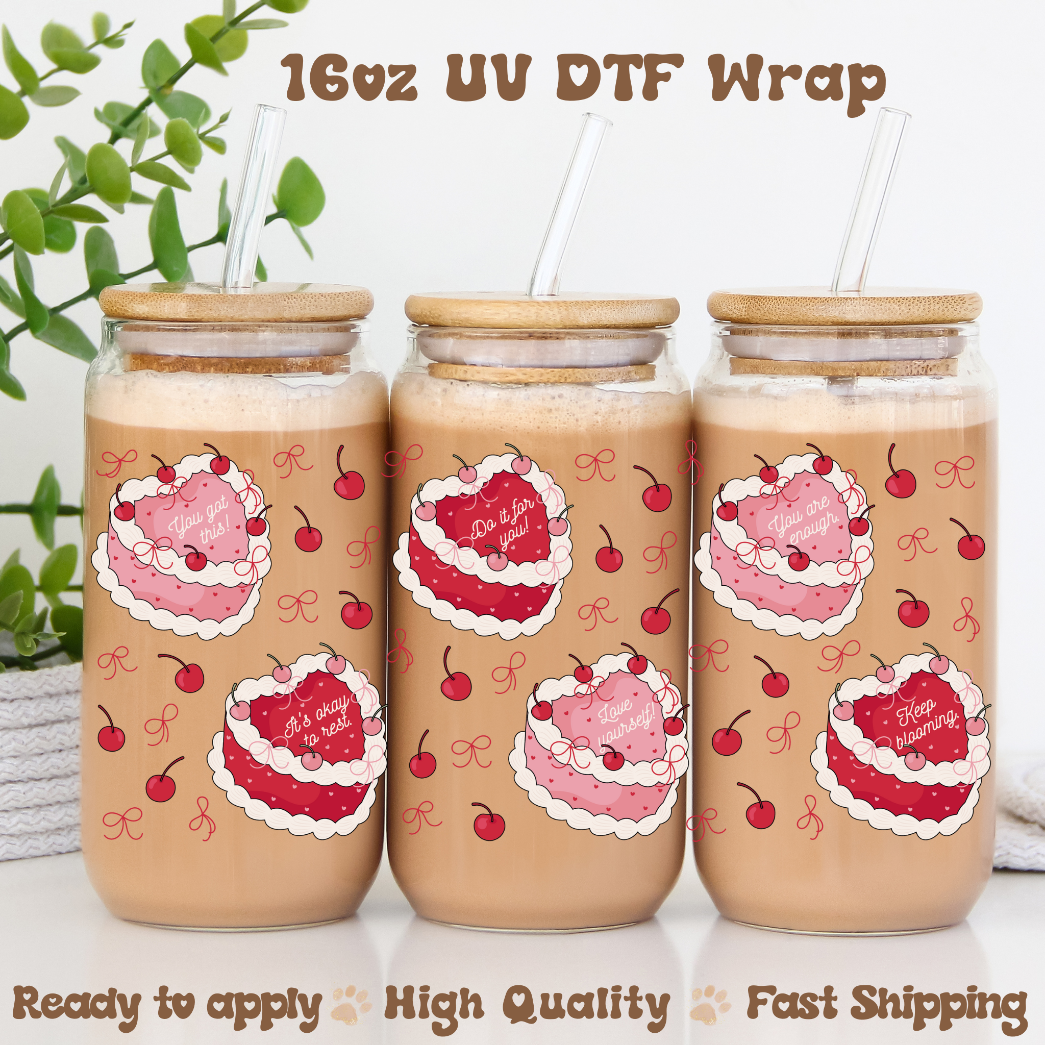 Positivity Cakes - 16oz UV DTF Wrap