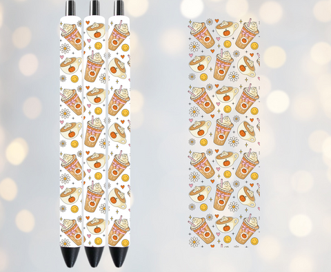 Pumpkin Spice Lattes - UVDTF Pen Wrap