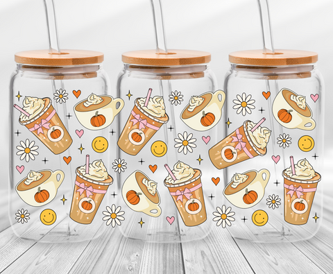 Pumpkin Spice Lattes -16oz UVDTF Cup Wrap