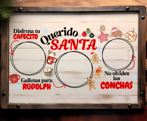 Querido Santa black font -UVDTF Tray Decal