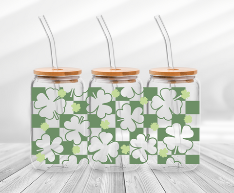 Retro Clover-16oz UV DTF Wrap