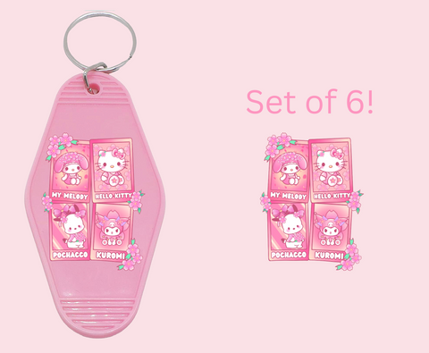 Sakura Friends - UV DTF Motel Keychain Decal