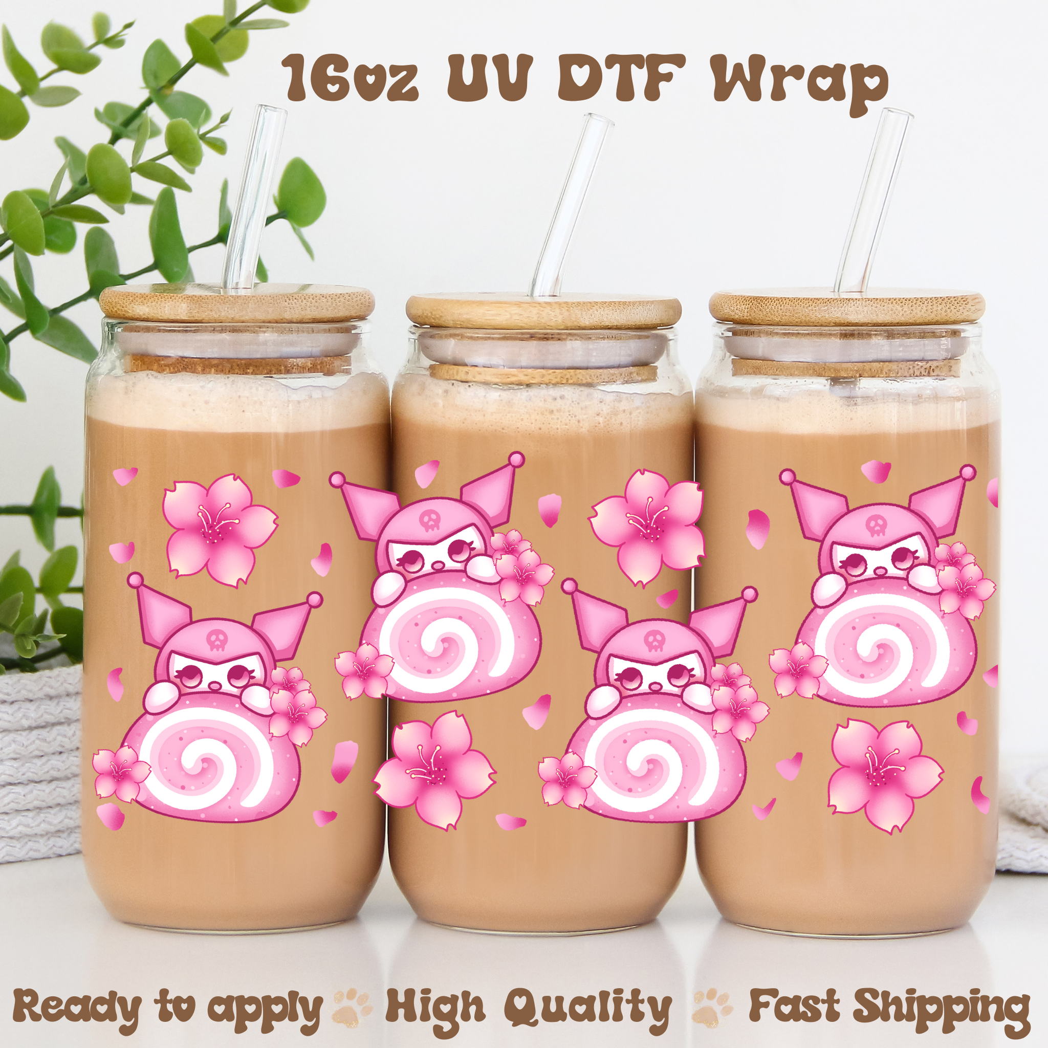 Sakura cake roll- 16oz UV DTF Wrap