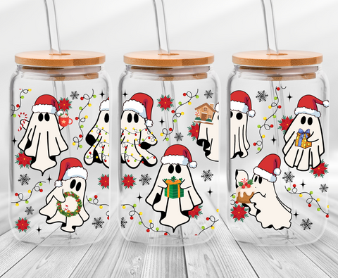 Santa Ghost -16oz UVDTF Cup Wrap