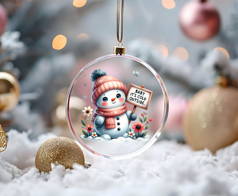 Snowman -UVDTF Ornament Decal