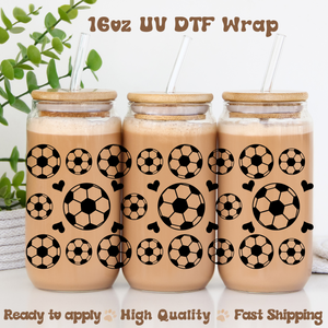 Soccer -16oz UV DTF Wrap