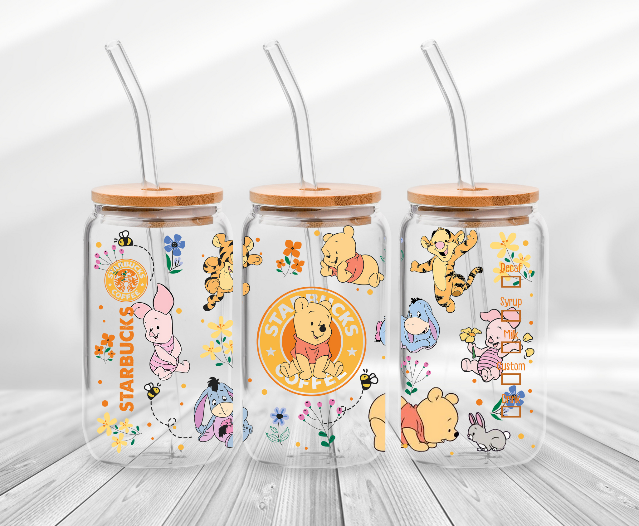 Spring Bear and Friends - 16oz UV DTF Wrap