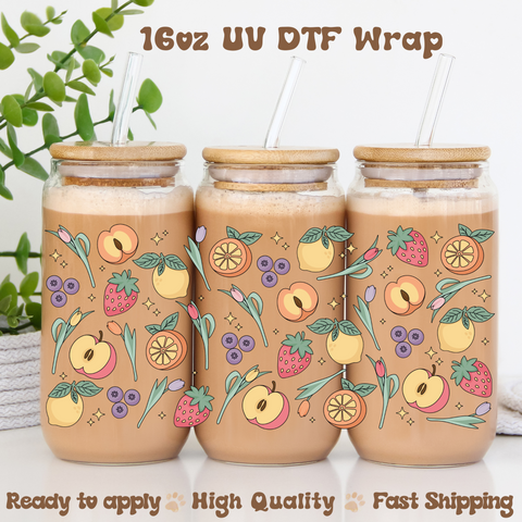 Spring fruits- 16oz UV DTF Wrap