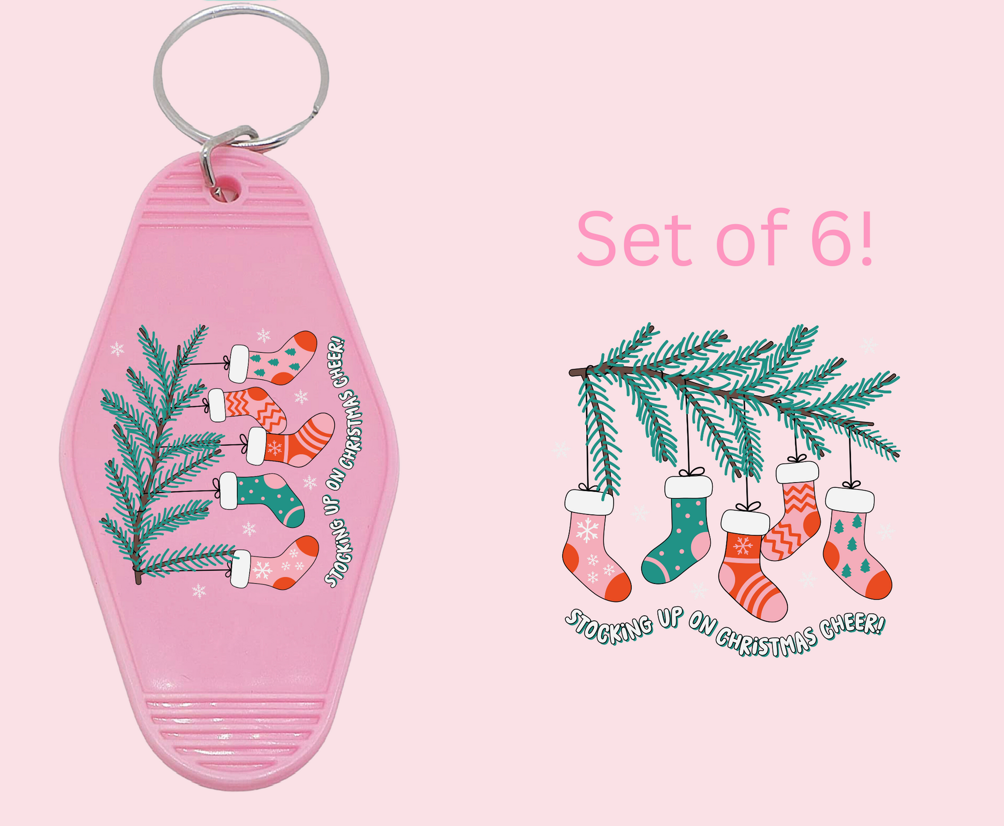 Stocking Up - UV DTF Motel Keychain Decal