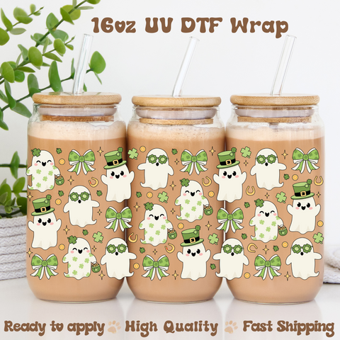 St Patrick's Ghosts - 16oz UV DTF Wrap