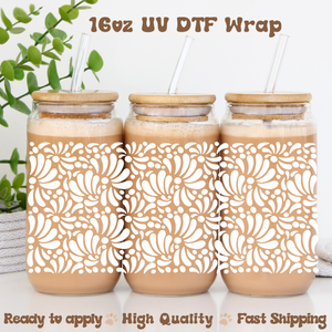 Talavera White- 16oz UV DTF Wrap