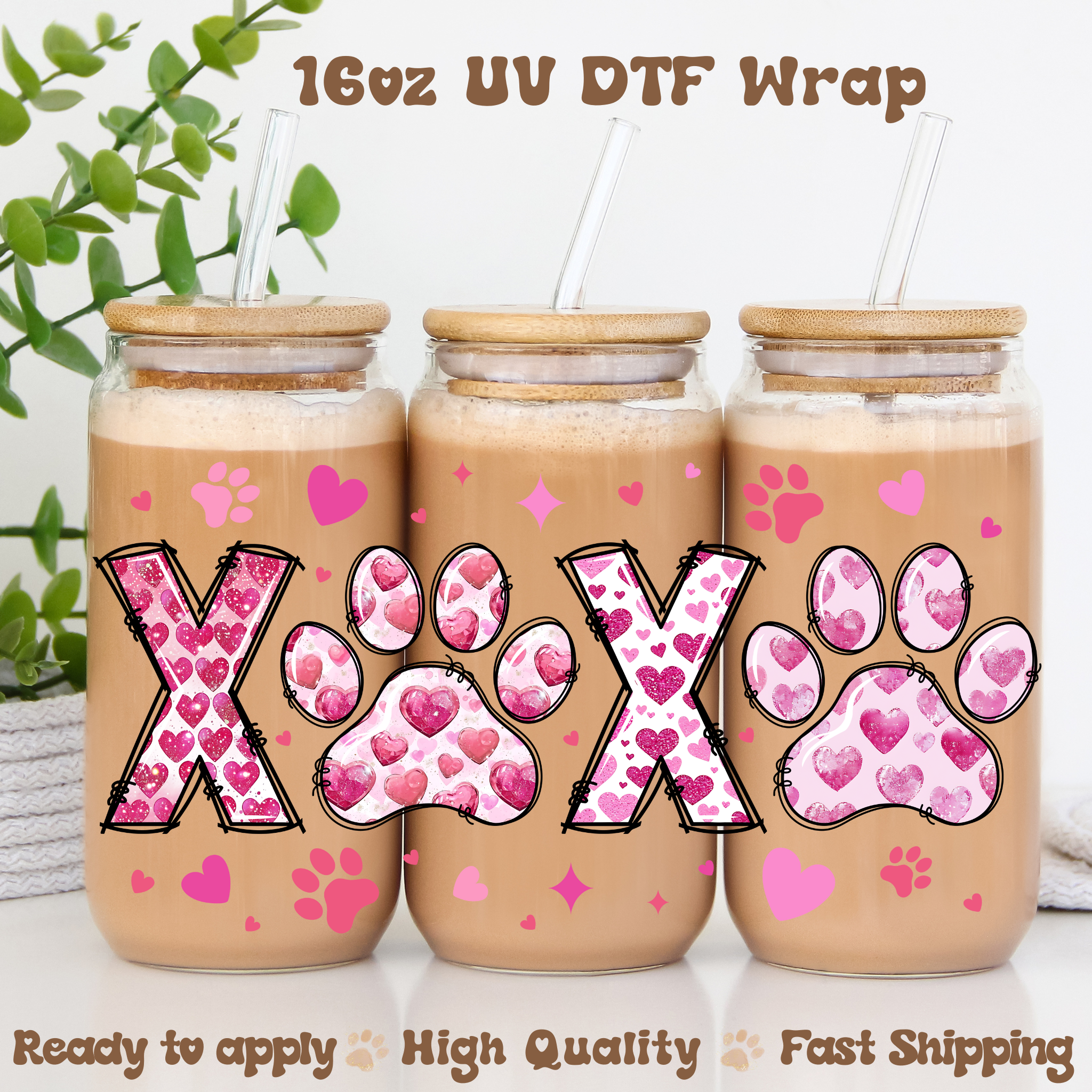 XOXO Dog - 16oz UV DTF Wrap