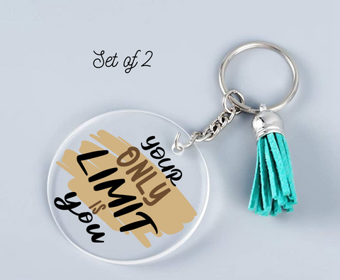 Your Only Limit is You Keychain UV-DTF Decal (set of two)