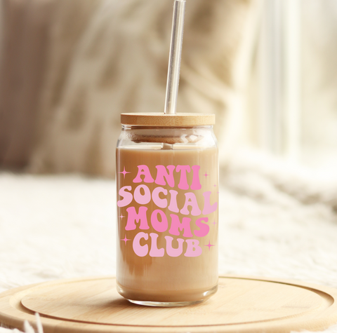 Anti Social Mom's Club - UV DTF Decal