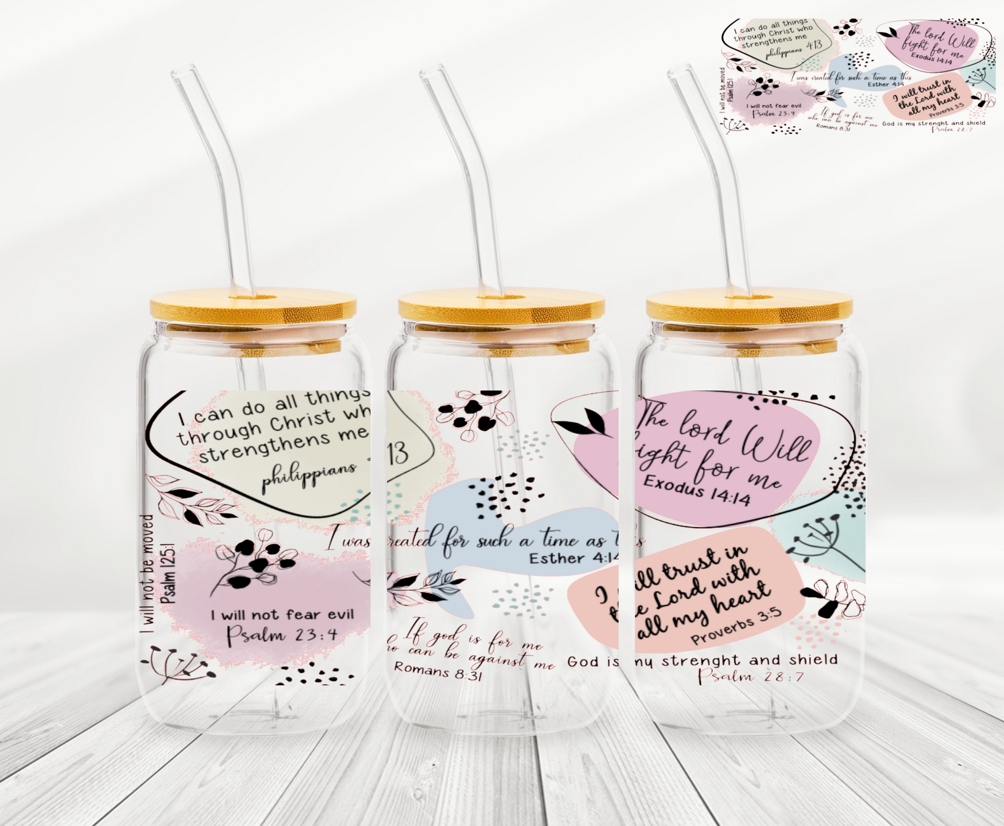 Christian Affirmations - 16oz Cup Wrap