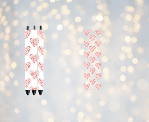 Leopard Print Hearts Pen Wrap