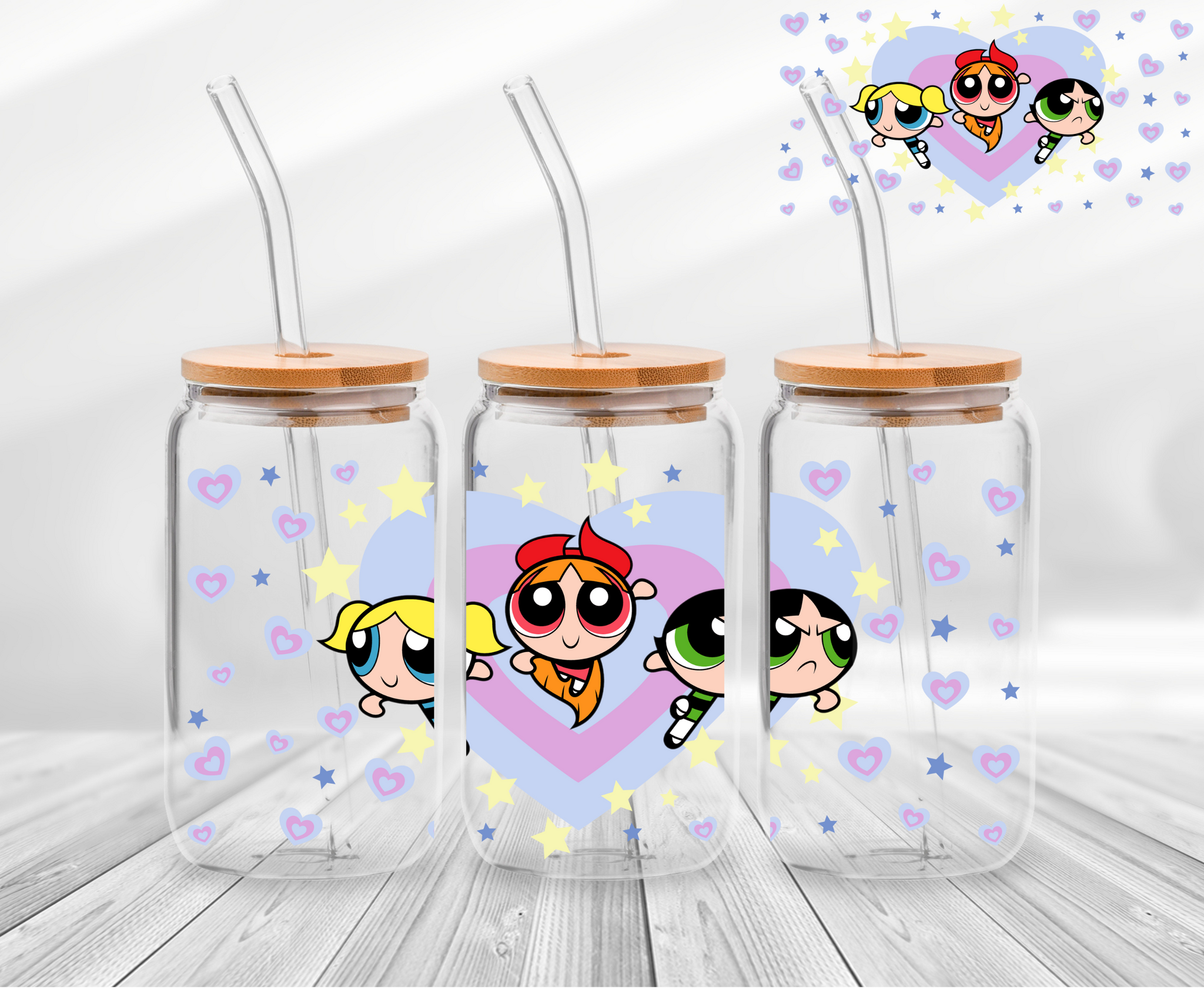 Power Puff UV DTF Cup Wrap